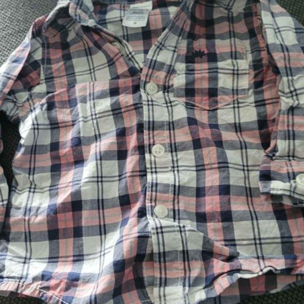 Boys Size 6 Months Plaid Button Down Shirt